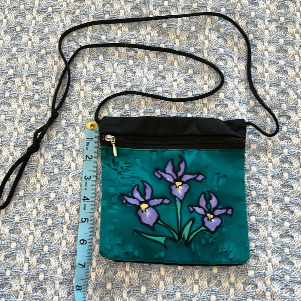 Floral Teal Crossbody Bag